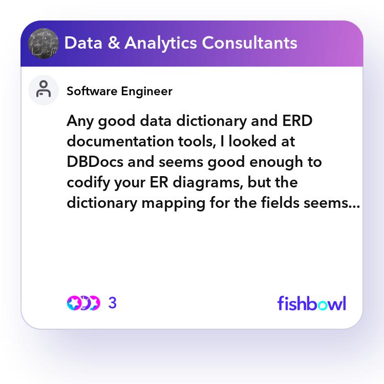 Any Good Data Dictionary And Erd Documentation Tools I