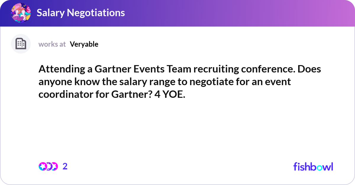 Attending a Gartner Events Team recruiting confere... Fishbowl