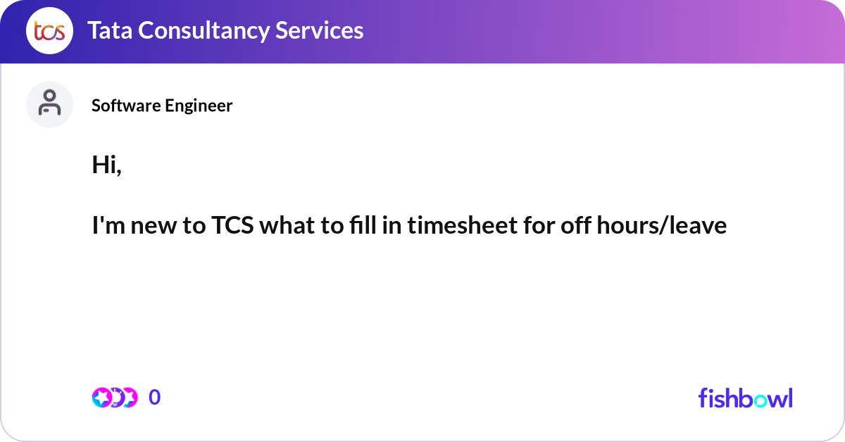 Fill In Timesheet