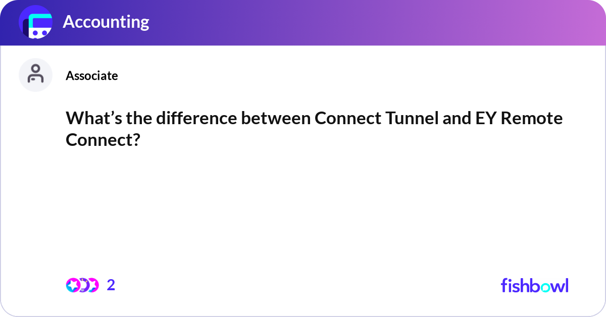 What’s the difference between Connect Tunnel and E... | Fishbowl image.