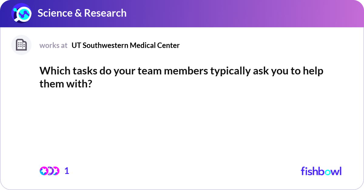 Which Tasks Do Your Team Members Typically Ask You Fishbowl Which Tasks Do Your Team Members Typically Ask You Fishbowl